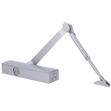 Articulated arm door closer - Surface and reversible installation - Opening with reduced force - Doors between 25~100 kg and 850~1250 mm - Two adjustable closing speeds - For all types of doors
