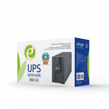 UPS with AVR, 650 VA - ULTIMATE DEFENCE - Up to 20 minutes backup power for your PC - Prevents data loss - Protects your sensitive and valuable equipment - Compact and reliable - ideal for use at home or small office 