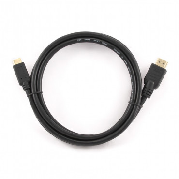 High speed mini HDMI cable with Ethernet, 1,8 m - Perfect for portable video devices with mini HDMI port - Gold plated connectors 
