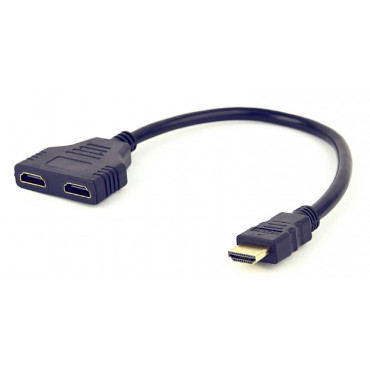 Passive HDMI dual port cable - Sends a single HDMI signal to 2 displays - Perfect for class- and conference rooms 