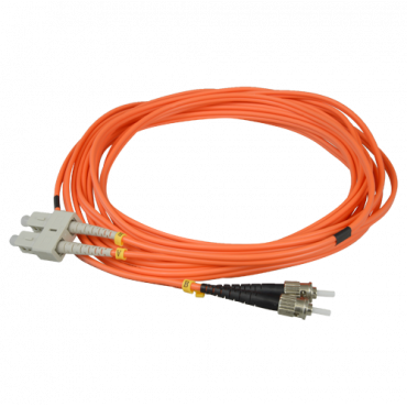 FB-SCST-DXMM-5: Fiber Cable - Duplex - Multimode - SC to ST connector - 5 meters - Orange color