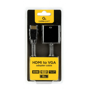 HDMI to VGA adapter cable, single port, black