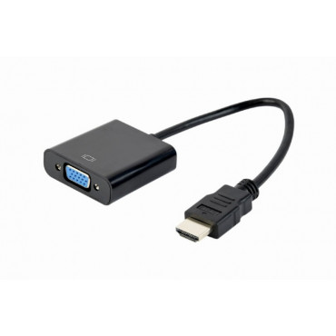 HDMI to VGA adapter cable, single port, black