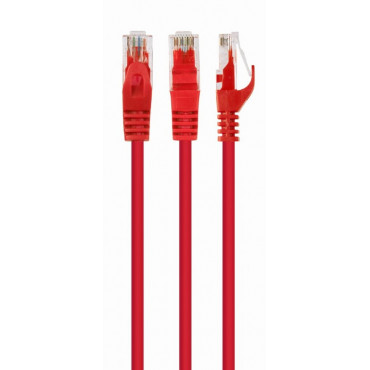 CAT5e UTP Patch cord, red, 0.25 m