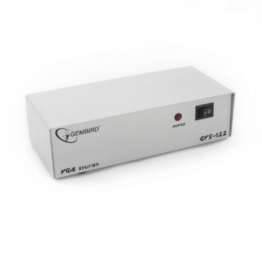 GVS122: VGA splitter 2 port - Cost effective SOHO solution - Enables to use 2 monitors with one PC - No software required - Can also be used to attach monitor far away from PC (up to 75 meters)