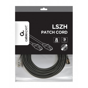 S/FTP Cat. 8 LSZH patch cord, black, 15 m