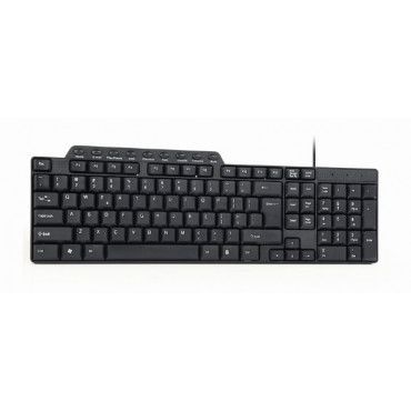 Multimedia keyboard USB, US layout, black