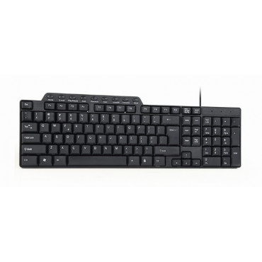 Compact multimedia keyboard, USB, US layout, black