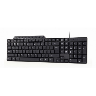 Compact multimedia keyboard, USB, US layout, black