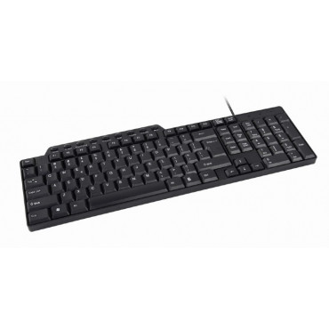 KB-UM-104: Multimedia keyboard USB, US layout, black
