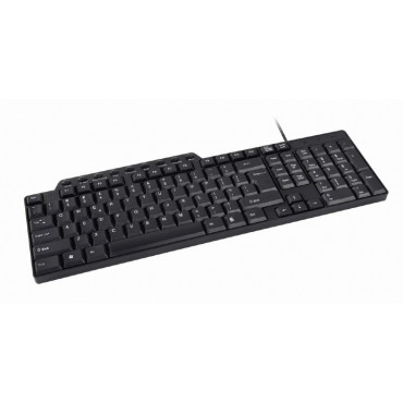 Compact multimedia keyboard, USB, US layout, black