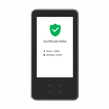 Green Pass-scanner: COVID EU-paspoort - Ethernet- en wifi-verbinding | Meertalig - Verifieer alle soorten Covid-certificaten - Authenticatie met EU-servers - Plug&Play: wand- of desktop-installatie