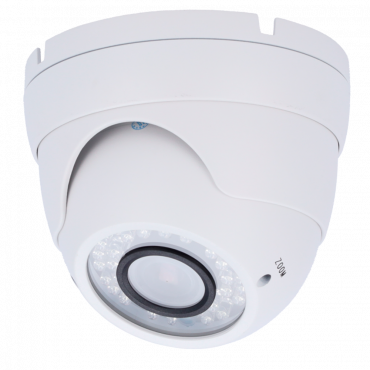 720p ECO Dome Camera - HDCVI uitgang - 1,3 Mpx PS4100+V20 - 2,8~12 mm Lens - IR LED's Bereik 20 m - Weerbestendig IP66