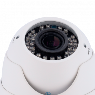 720p ECO Dome Camera - HDCVI output - 1.3 Mpx PS4100+V20 - 2.8~12 mm Lens - IR LEDs Range 20 m - Weatherproof IP66