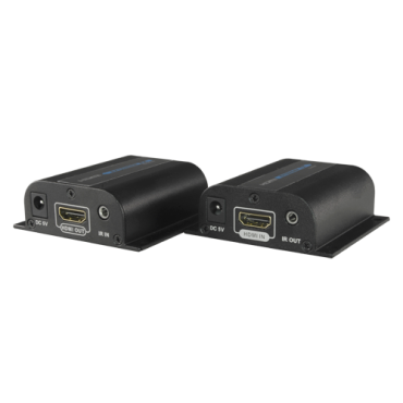 HDMI active extender 4K - Transmitter and receiver - Range 120 m over UTP cable Cat 6 - IR transmission - Allows point-to-point connection up to 253 receivers