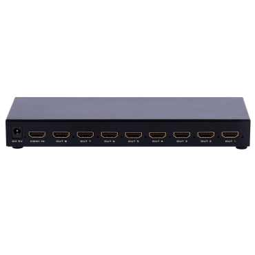 HDMI signal multiplier | 1 HDMI input | 8 HDMI outputs | Up to 4K*2 | Maximum output length 25 m | Power supply DC 5 V