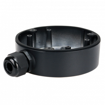 Connections Box - for dome cameras - Suitable for outdoor use - Ceiling or wall installation - color black - cable pass