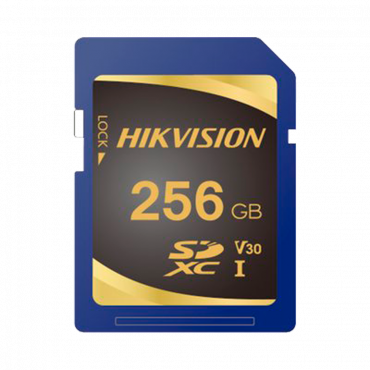 Hikvision Memory Card - Capacity 256 GB - Class 10 U3 - Reading speed of 95 MB/s - Write speed of 85 MB/s - SDXC format