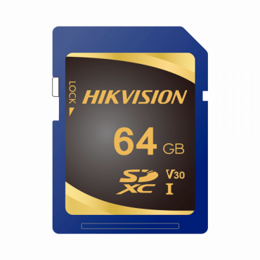 Hikvision-geheugenkaart - Capaciteit 64 GB - Class 10 U3 - Leessnelheid van 95 MB/s - Schrijfsnelheid van 55 MB/s - SDXC-formaat