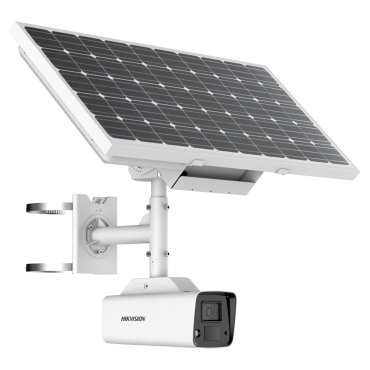 Solar Bullet IP Camera 4G - Resolution 4 MP (2560x1440) - Lens 4 mm | ColorVu: color image 24 hours - includes photovoltaic panel for autonomous use - 2 lithium batteries 8.4 Ah - Weatherproof IP67