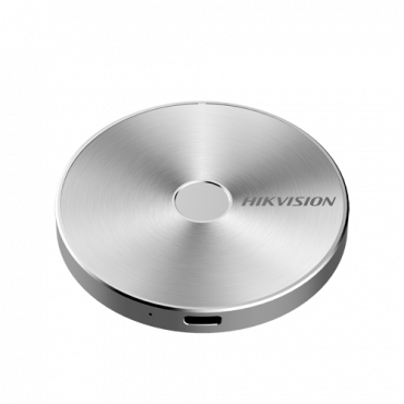 Hikvision SSD" Portable Hard Disk Drive - Capacity 512GB - USB interface 3.2 Gen2 Type C - Read and write speed up to 510 MB/s - Maximum security with fingerprint encryption - Aluminium housing