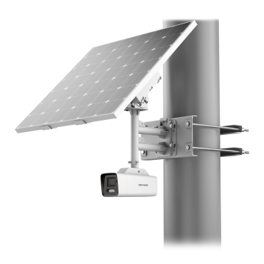 Solar Bullet IP Camera 4G - Resolution 4 MP (2560x1440) - Lens 2.8 mm | ColorVu: color image 24 hours - Includes photovoltaic panel for autonomous use - AcuSense: Classification of humans and vehicles - IP67 , with rechargeable lithium battery , Alarms