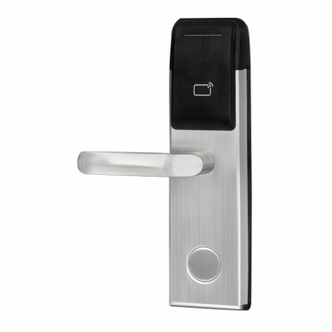 Hotel lock - Opening by MF-card  - Backset 60 mm | Opening left - Stand-alone with battery 4 x AA - Emergency cylinder - Software management