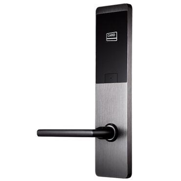 Hotel lock - Opening by MF-card - Backset 62.5 mm | Opening left - Autonomous 4 x AA batteries - Emergency cylinder - Management with ZKBioLock software