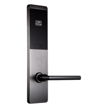 Hotel lock - Opening by MF-card - Backset 62.5 mm | Opening right - Autonomous 4 x AA batteries - Emergency cylinder - Management with ZKBioLock software