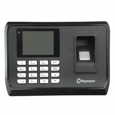 Hysoon Time and Attendance Control - Fingerprints, EM card and keypad - 2.000 recordings / 160.000 records - TCP/IP, WiFi, USB Flash, 2.4" Color Screen - Time and Attendance Control Modes - Free eTime software
