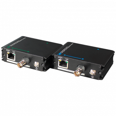 EOC-500-POE: IP extender coaxial cable | PoE - Passive - Transmitter and receiver - Allows transmission 1 IP channel - Maximum distance 500 m - Bandwidth up to 100 Mbps
