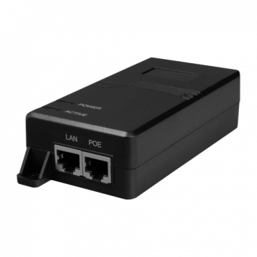 PoE injector - Input/Output RJ45 10/100/1000 Mbps - Power 60 W - Maximum distance 100 m - PoE/PoE+/Hi-PoE IEEE802.3af/at - Compatible with Safire/Uniview SpeedDome