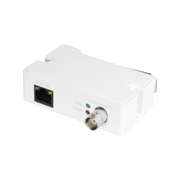 Branded EoC extender - Ethernet over coaxial cable - Active | Specific ePoE - Receiver compatible with range LR1002 - Allows transmission 1 IP channel - Maximum distance 1000 m