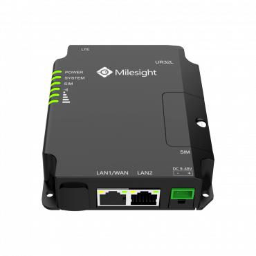 Milesight - Industrial Router 4G WiFi PoE - 2 Ethernet ports RJ45 10/100 - PoE 802.3 af/at | microSD slot - Dual SIM card slot 4G/3G - WiFi 802.11 b/g/n