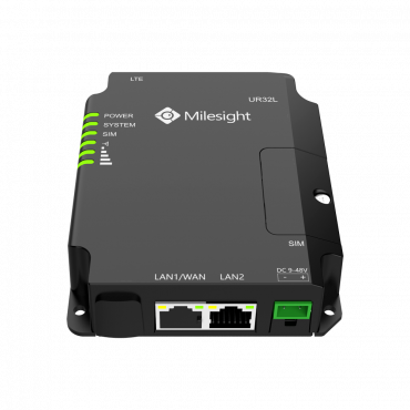 Milesight - Industriële router 4G WiFi PoE - 2 Ethernet-poorten RJ45 10/100 - PoE 802.3 af/at | microSD-slot - Dual SIM-kaartslot 4G/3G - WiFi 802.11 b/g/n