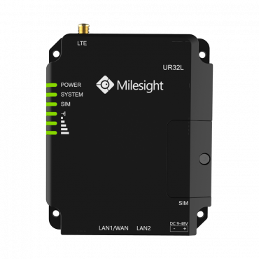 Milesight - Industrial Router 4G WiFi PoE - 2 Ethernet ports RJ45 10/100 - PoE 802.3 af/at | microSD slot - Dual SIM card slot 4G/3G - WiFi 802.11 b/g/n