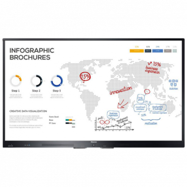 Interactive touch screen 65" 4K HISENSE - Wireless transmission | Videoconferencing - WR Series - Resolution 3840x2160 - Audio | Integrated Microphone and Speakers - Viewing angle of 178°