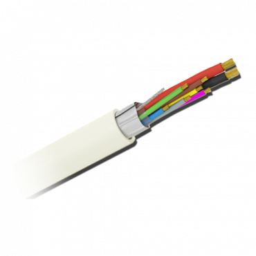 6 signal + 2 power supply conductors - Conductor Flexible electrolytic copper Class 5 - CuSn Aluminium polyester screen + drain - Bobbin of 100 meters - CPR certificate Cca -1sb, a1, d2 - Low loss