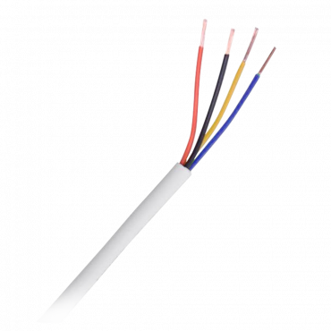 4 Conductors - Conductor Flexible electrolytic copper Class 5 - CuSn Aluminium polyester screen + drain - Bobbin of 100 meters - CPR certificate Cca -1sb, a1, d2 - Low loss