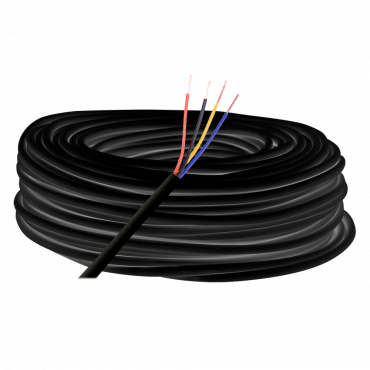 4 Conductors - Conductor Flexible electrolytic copper Class 5 - CuSn Aluminium polyester screen + drain - Bobbin of 100 meters - CPR certificate Cca -1sb, a1, d2 - Low loss