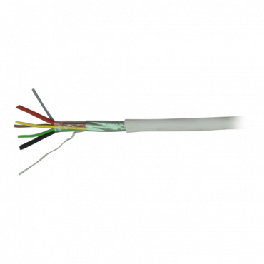 4 signal + 2 power supply conductors - Flexible electrolytic Copper conductor - CuSn Aluminium polyester screen + drain - Bobbin of 100 meters - CPR certificate Cca -1sb, a1, d2     Low loss