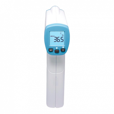 Infrarood precisiethermometer - Nauwkeurigheid ±0,3ºC - Meetbereik 32ºC ~ 43ºC - Onmiddellijke en contactloze meting - Reactietijd 500ms - Geluidsalarm bij hoge temperatuur