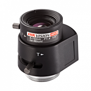 Hikvision - Lens with CS thread - Quality 1.3 Mpix - AutoIris Direct Drive (DC) - Varifocal: 5~15 mm - 1/3" / F1.4