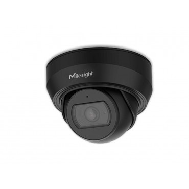 8MP weerbestendige AI mini dome netwerkcamera - zwart - 2,8 mm lens - WDR - alarm - VCA - ONVIF