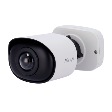 AI 180° panoramische mini-bulletnetwerkcamera - lens 1,68 mm bij F2.0 - 4K ultrahoge definitie - AI-ondersteunde VCA - intelligente personentelling - geavanceerde warmtekaart - Smart IR II-technologie voor volledige IR-dekking