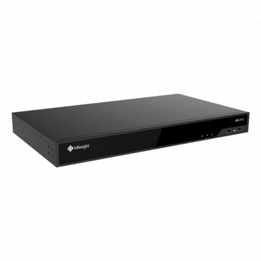 MS-N5016-UT: NVR for IP cameras - 16 CH video / Compression H.265+ - Maximum resolution 8.0 Mpx - Bandwidth 160 Mbps - Outputs 4K HDMI & VGA - Space for 2 hard disks