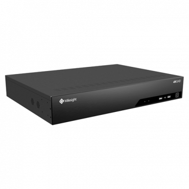 NVR for IP cameras - 16 CH video / Compression H.265+ - Maximum resolution 8.0 Mpx - Bandwidth 160 Mbps - Outputs 4K HDMI & VGA - Space for 4 hard disks 