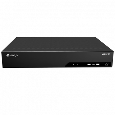 NVR for IP cameras - 16 CH video / Compression H.265+ - Maximum resolution 8.0 Mpx - Bandwidth 160 Mbps - Outputs 4K HDMI & VGA - Space for 4 hard disks 