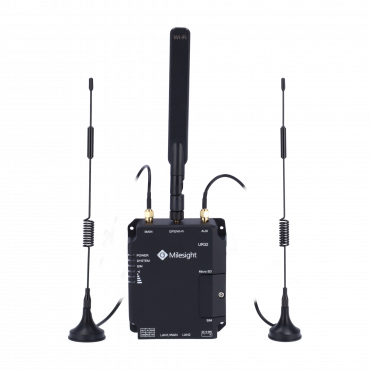 Milesight - Industriële router 4G WiFi PoE - 2 Ethernet-poorten RJ45 10/100 - PoE 802.3 af/at | microSD-slot - Dual SIM-kaartslot 4G/3G - WiFi 802.11 b/g/n