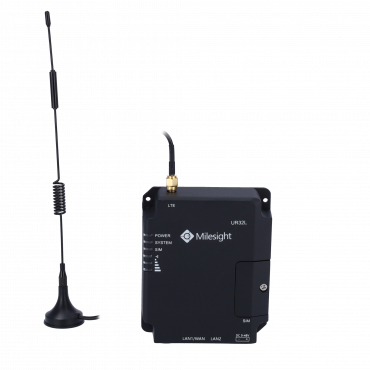 Milesight - Industrial Router 4G - 2 Ethernet ports RJ45 10/100 - PoE 802.3 af/at - Dual SIM card slot 4G/3G - DIN, wall or desktop installation